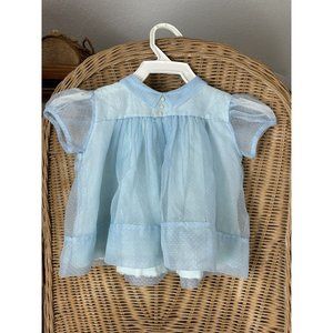 vintage sleeveless shirt And Short Set Navy White Polyester 1970 Needs Repair